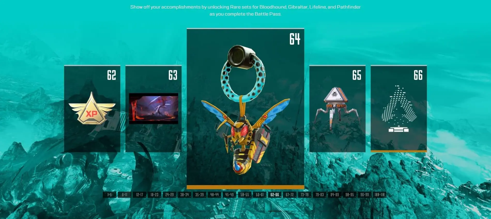 Apex Legends Season 10 battle pass tiers 62-66