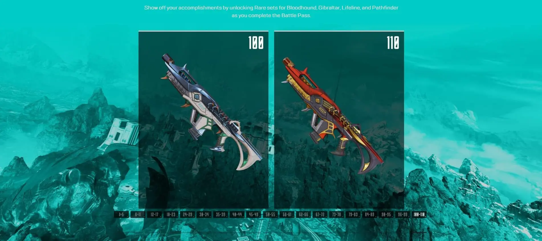 Apex Legends Season 10 battle pass tiers 100-110