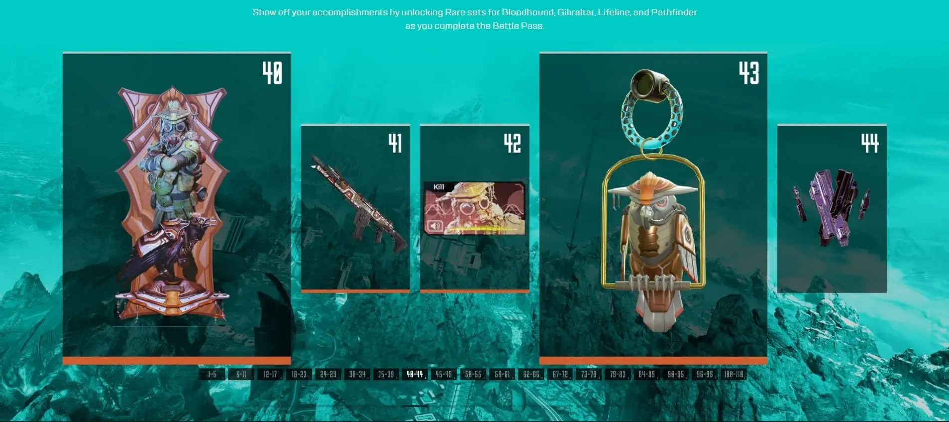 Apex Legends Season 10 battle pass tiers 40-44