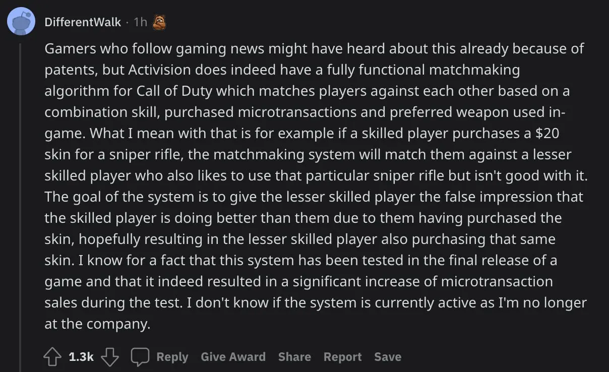 reddit activision warzone matchmaking microtransactions