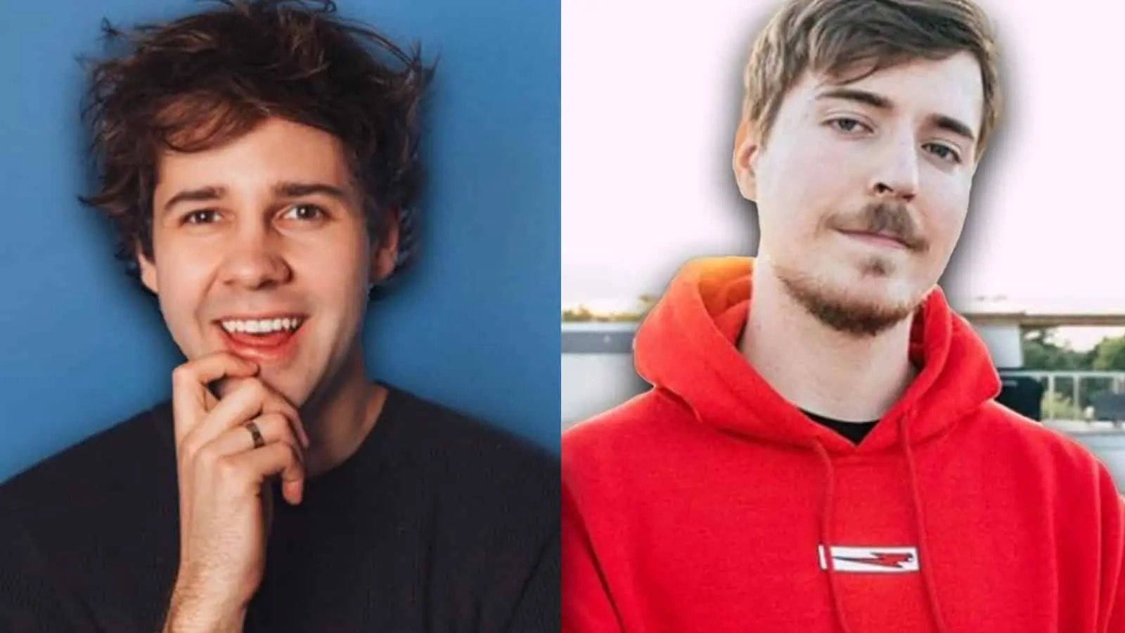 Left: David Dobrik Right: MrBeast