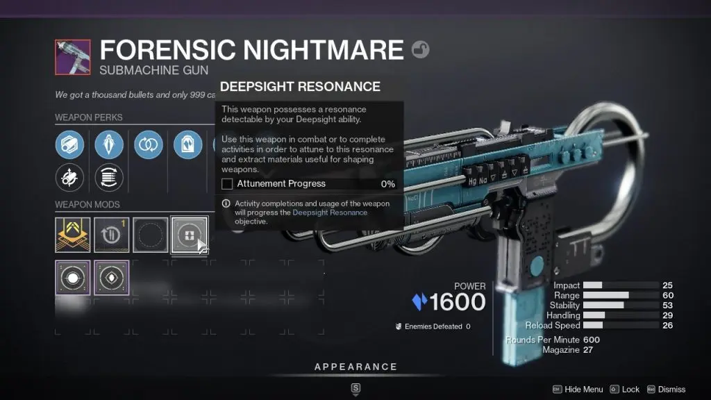 Destiny 2 Deepsight Resonance weapon