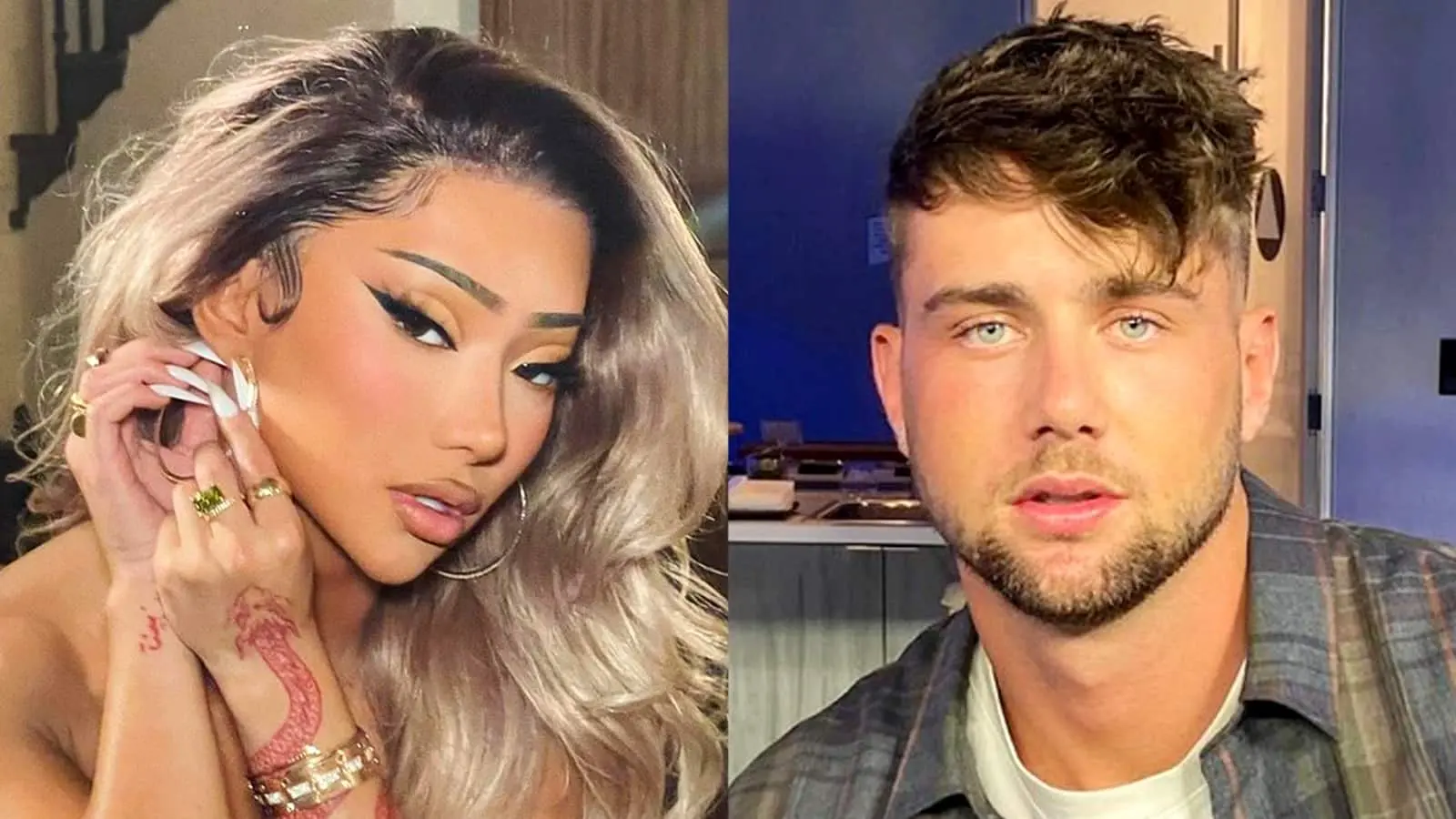 Nikita Dragun next to Harry Jowsey