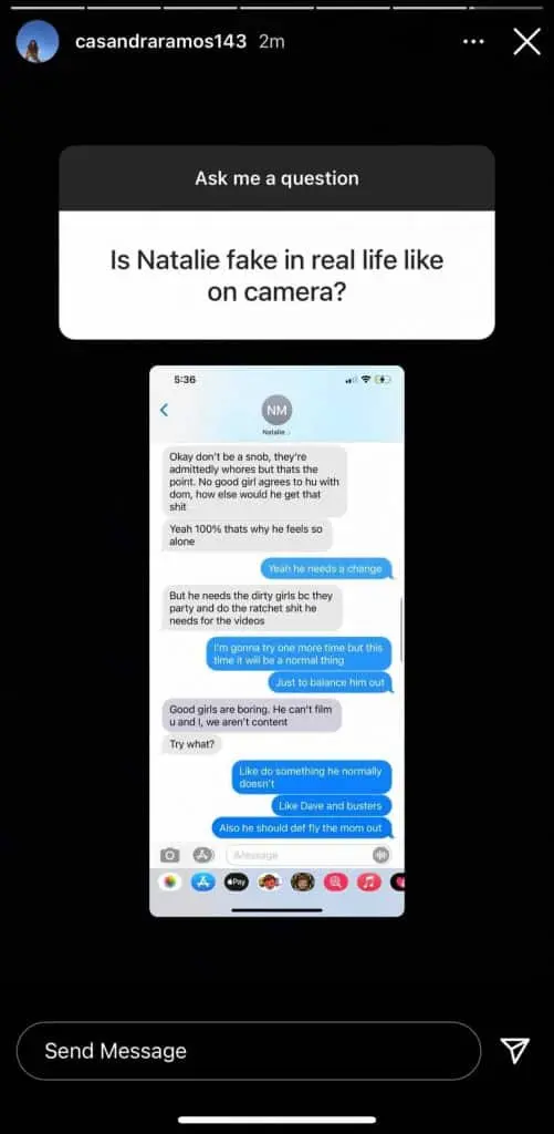 alleged Natalie Mariduena texts