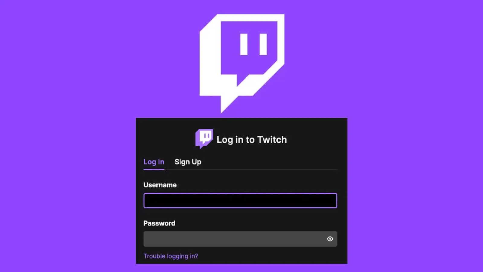 twitch login password page