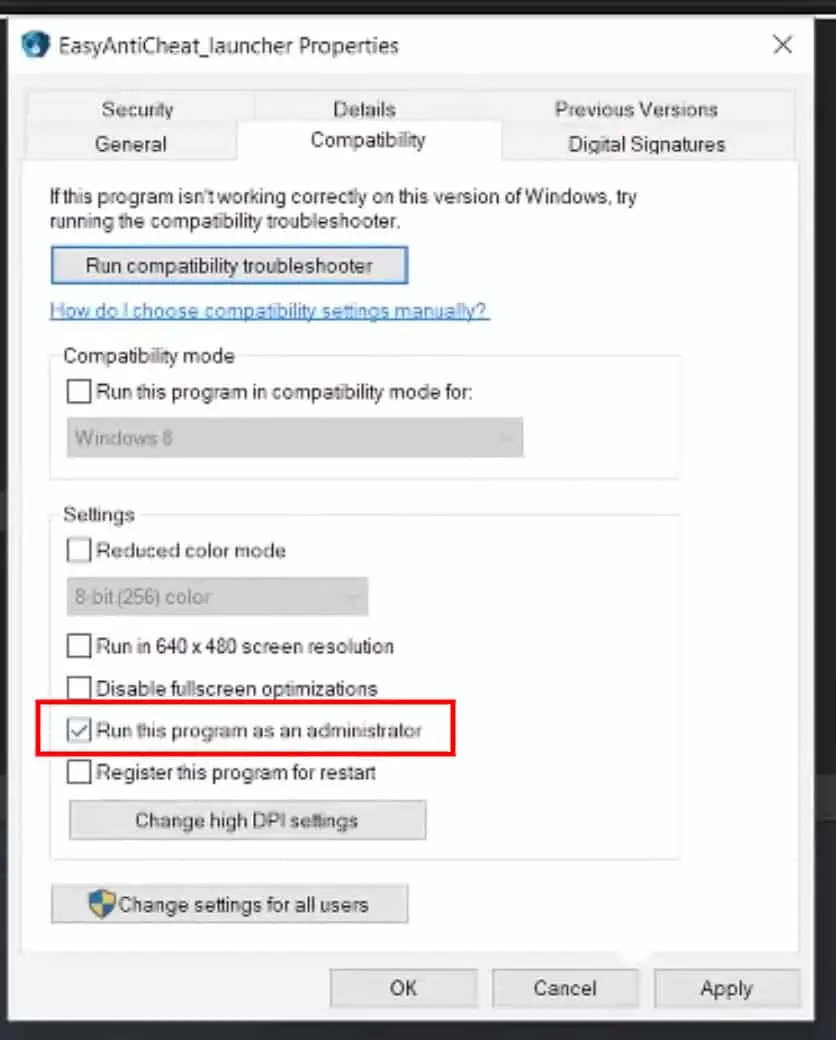 run as administrator easy anti-cheat