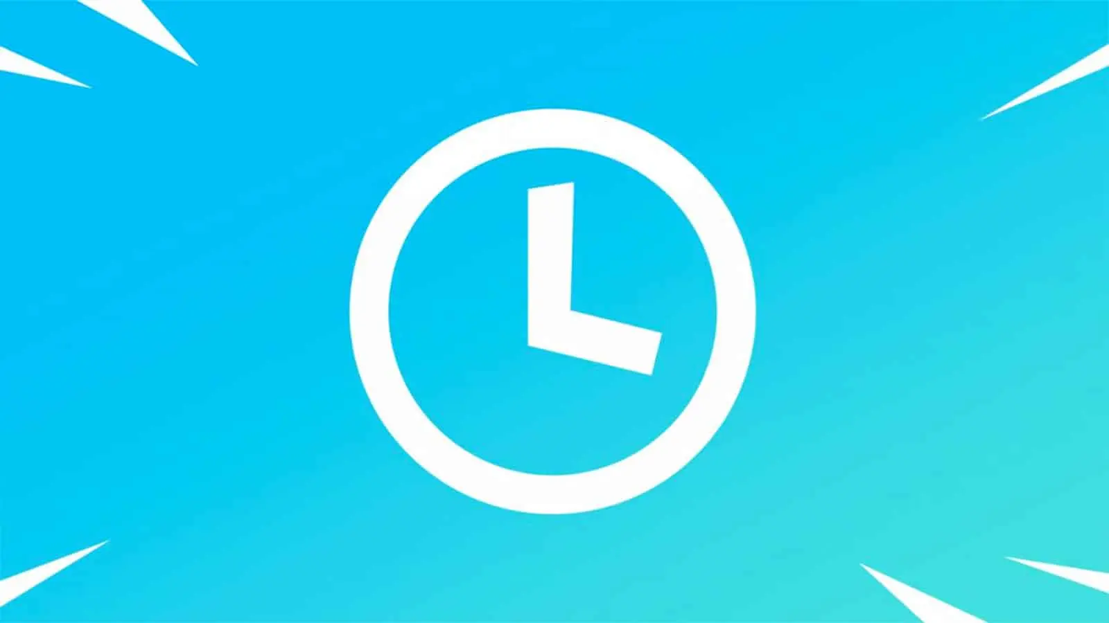 A clock representing downtime before Fortnite update 20.30