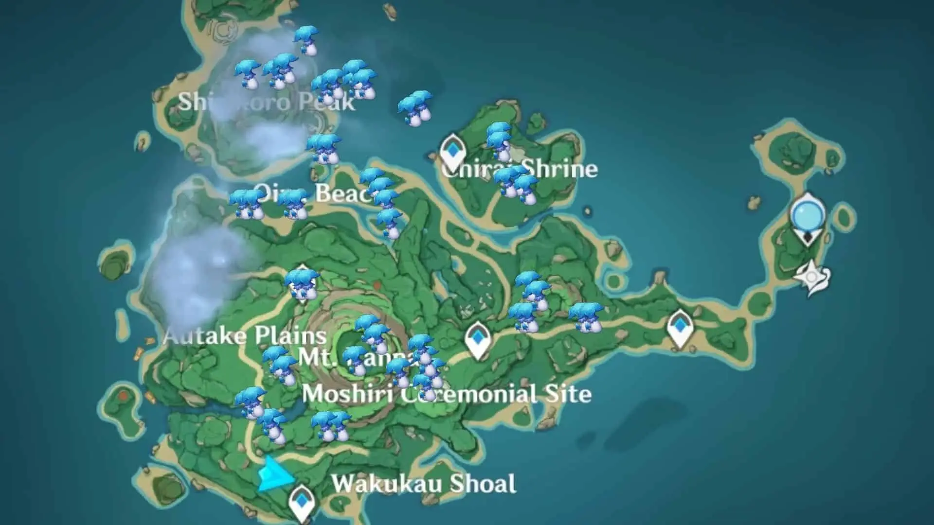 Fluorescent Fungus map locations