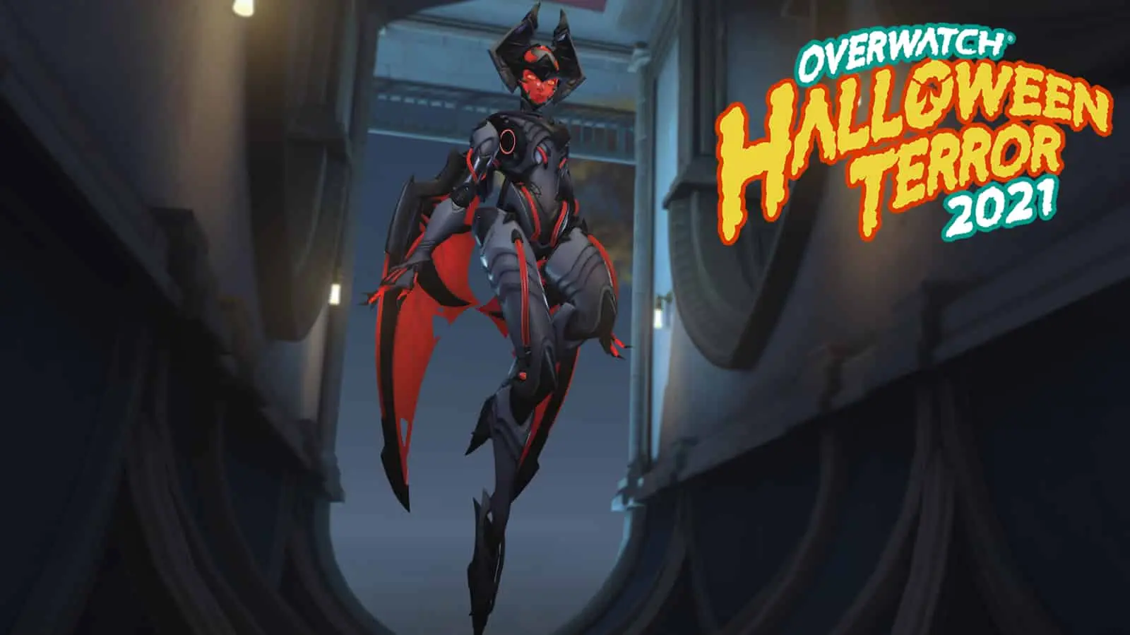 Overwatch Echo halloween vampire bat skin