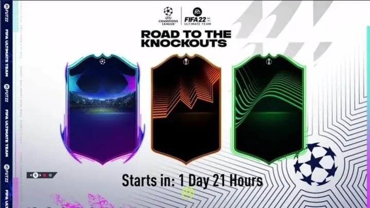 The new RTTK FIFA 22 card designs in Ultimate Team loading screen.