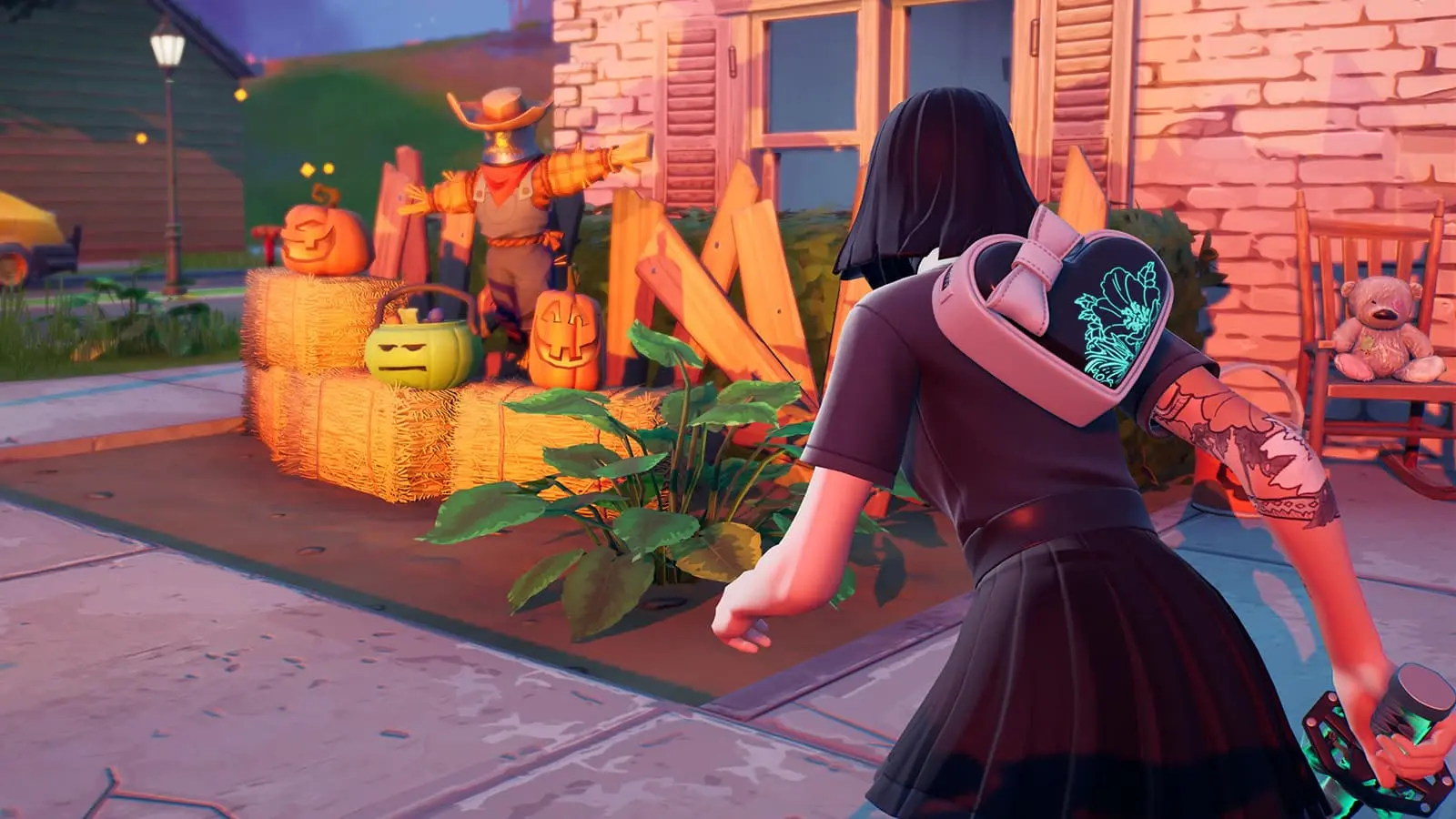 Halloween decorations in Fortnite