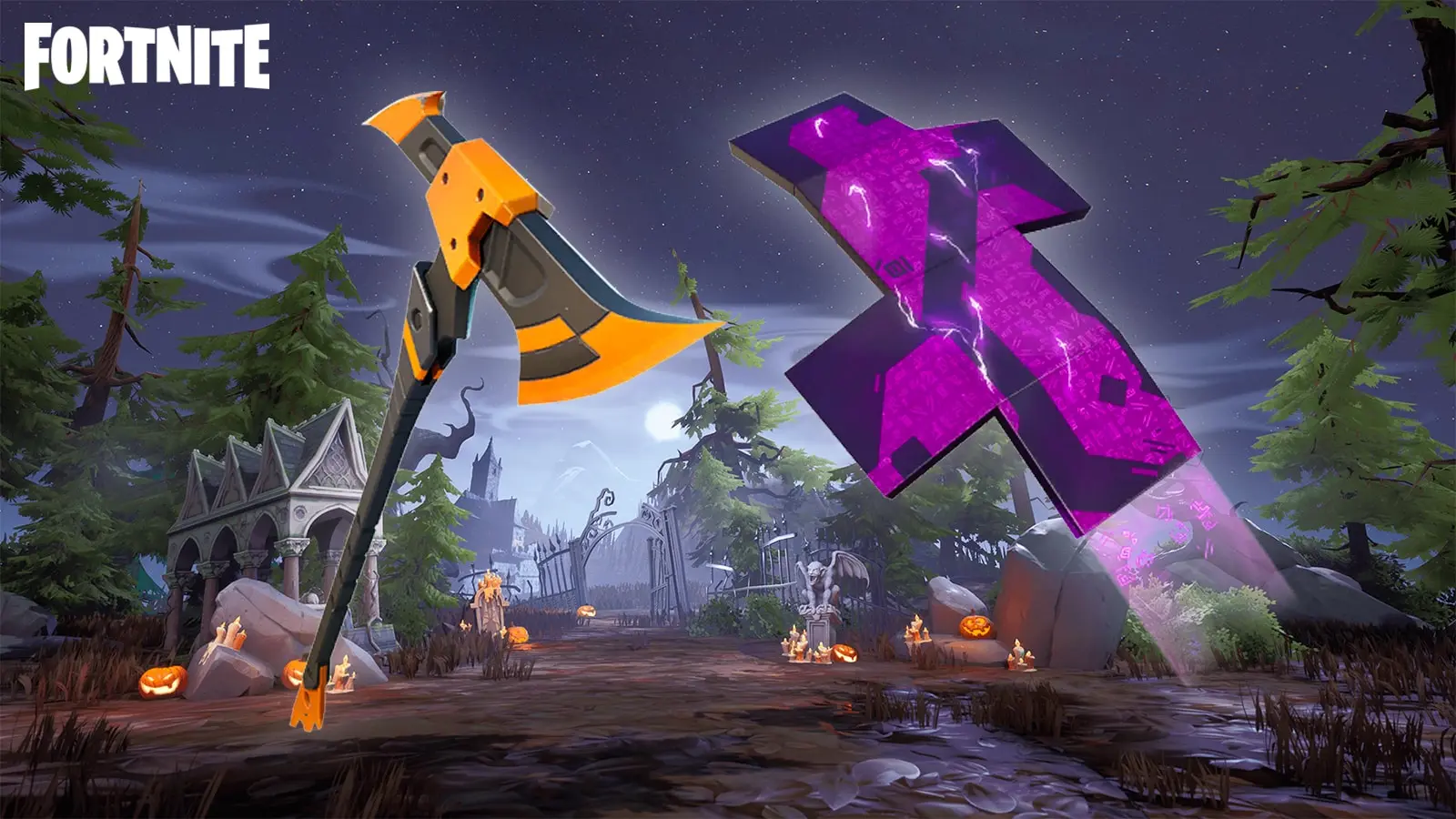 A pickaxe and glider as part of the Fortnitemares 2021 rewards