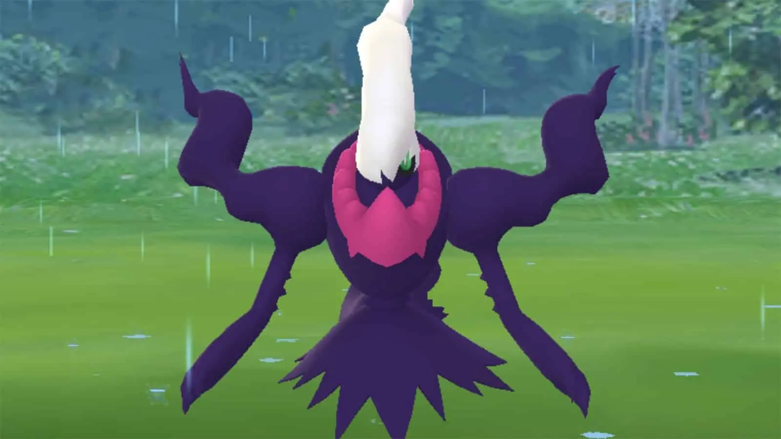 Shiny Darkrai in a Pokemon Go battle