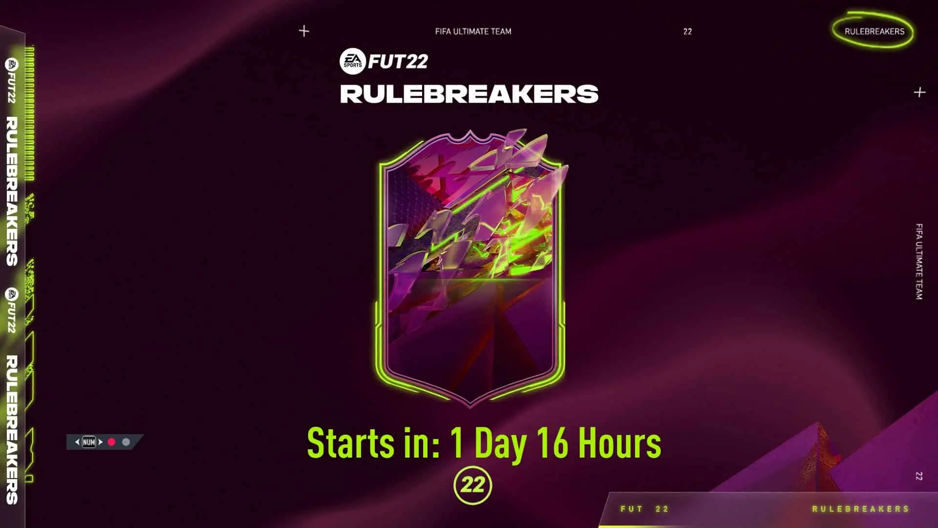 FIFA 22 Rulebreakers loading screen in FUT.