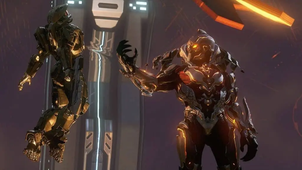 The Didact battles Master Chief