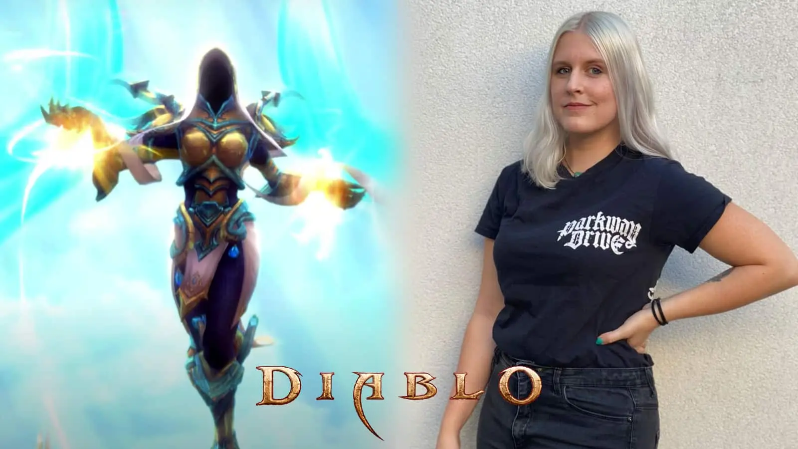 diablo auriel next to blond girl