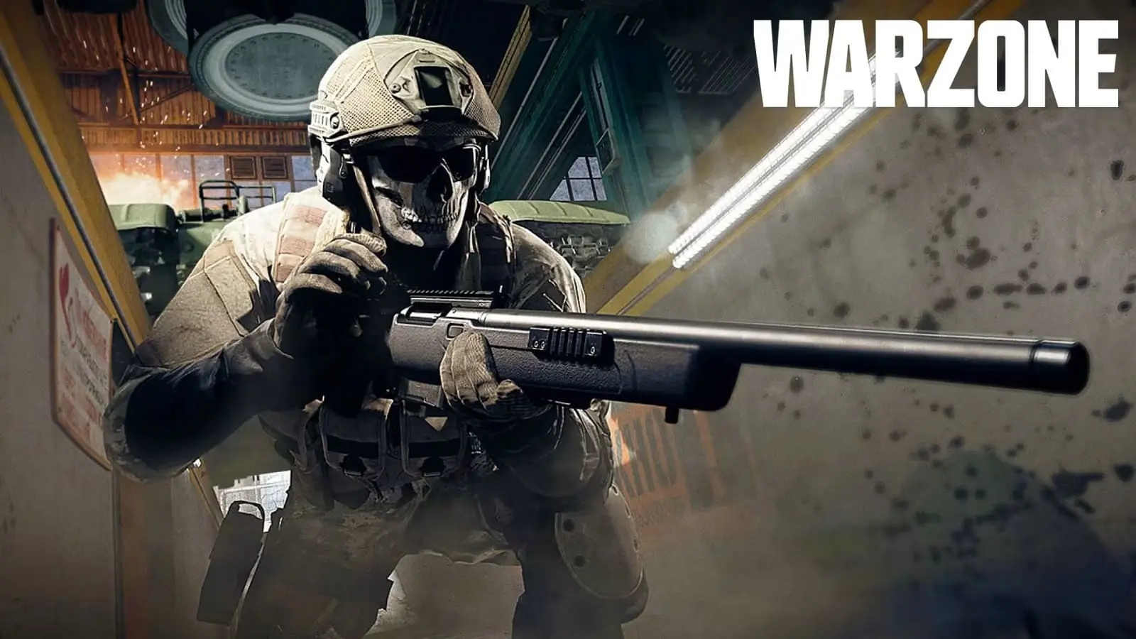 Warzone operator with sniper rifle