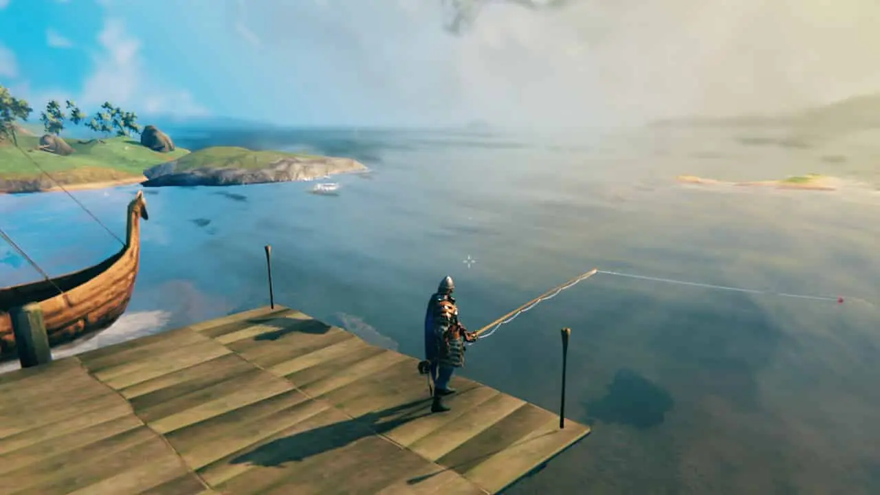 Valheim character fishing