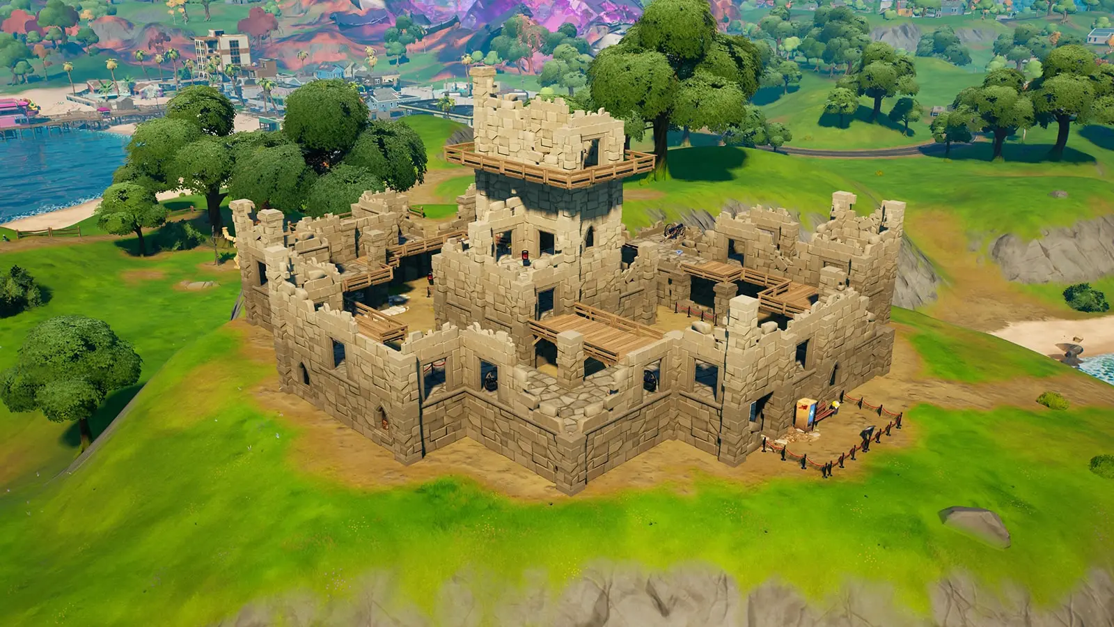 A screenshot of Fort Crumpet in Fortnite