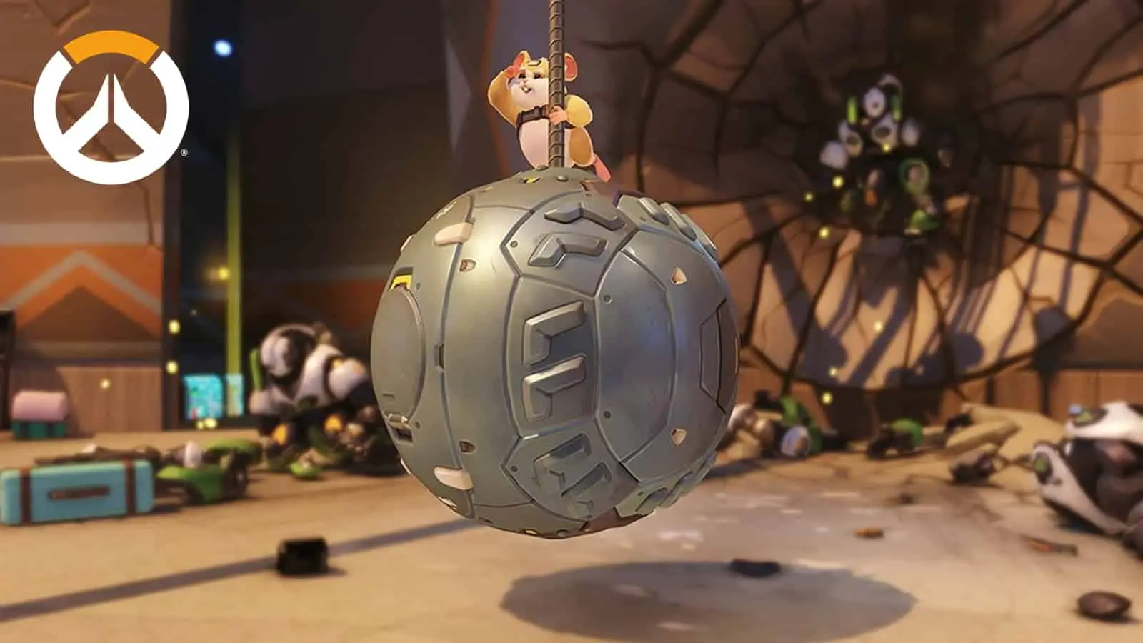 Overwatch wrecking ball hammond on Numbani