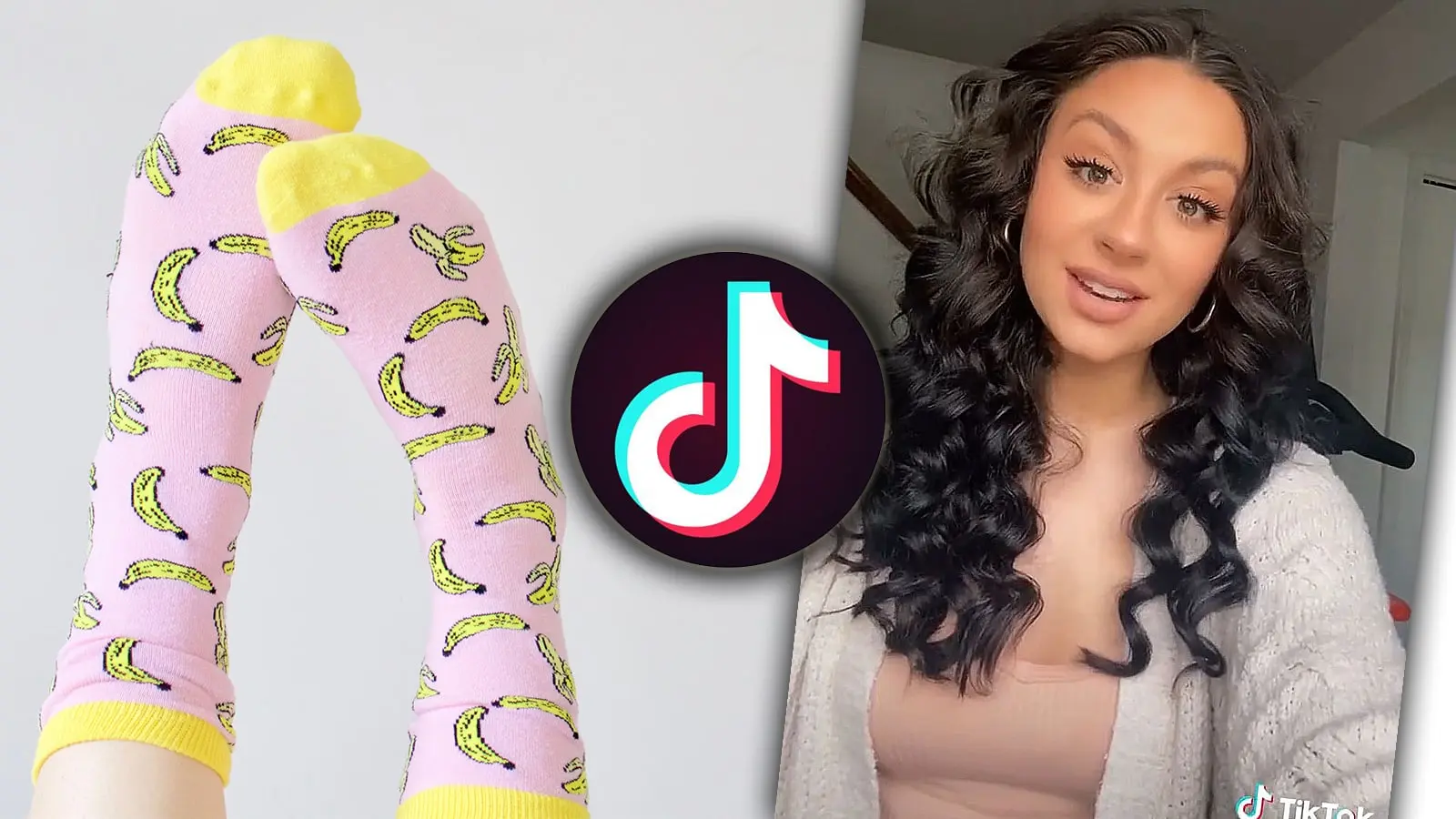 TikTok heatless sock curling method