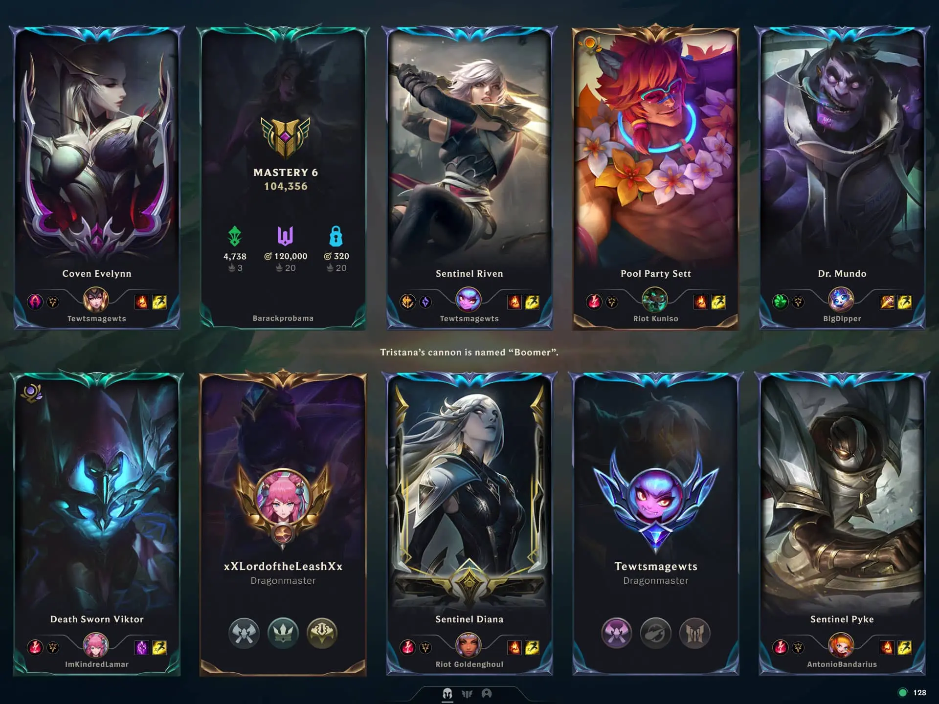 League of Legends loading screen in Season 12