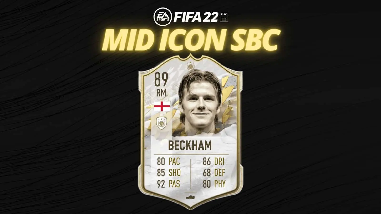 David Beckham Mid Icon SBC FIFA 22