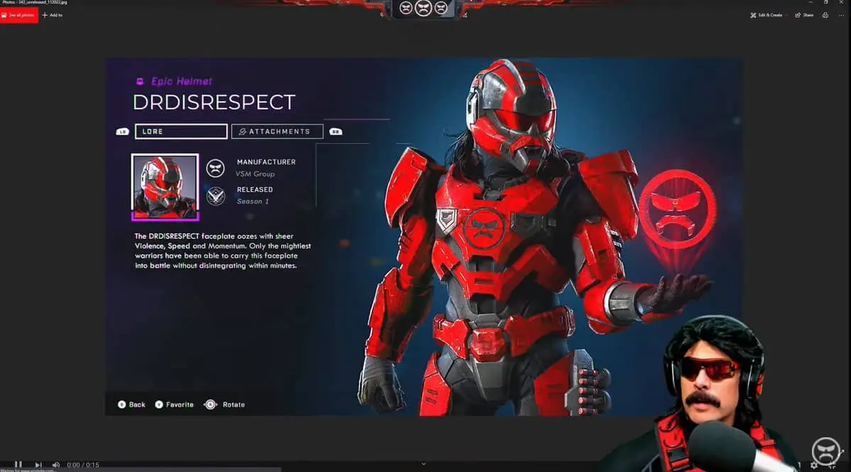 dr disrespect halo skin