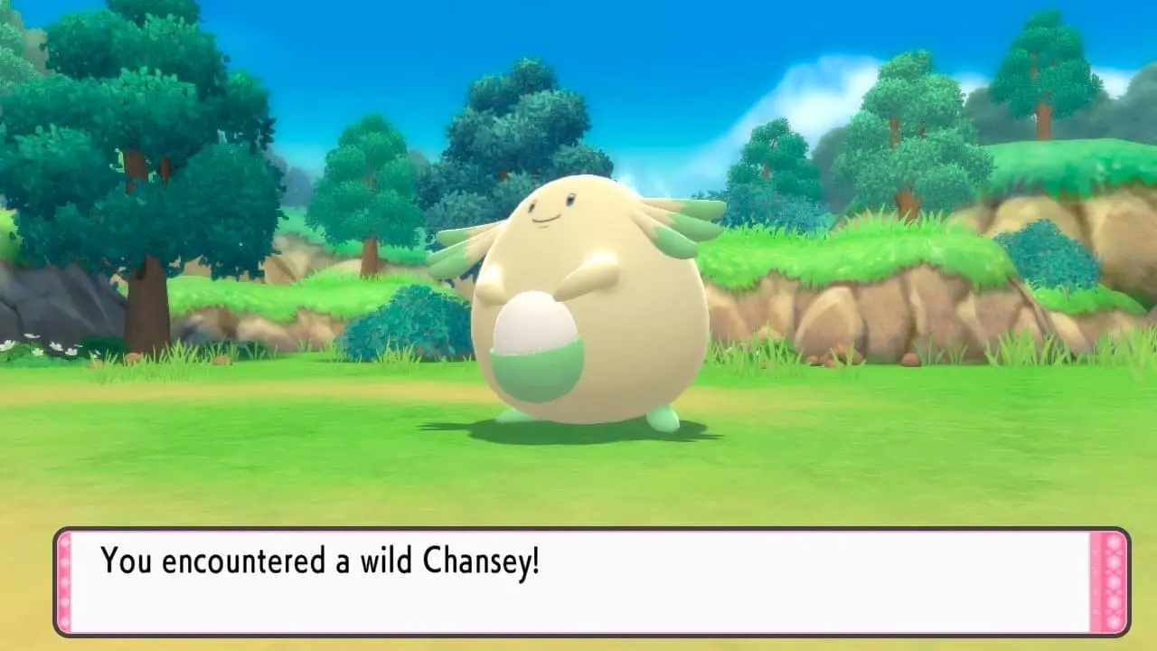 shiny chansey in pokemon brilliant diamond & shining pearl