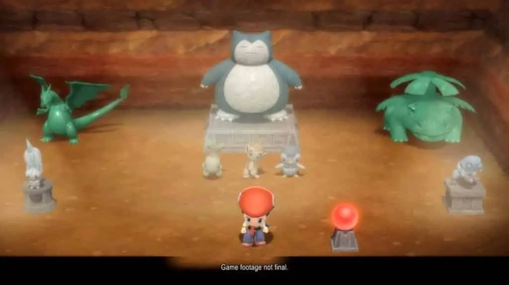 Statues in pokemon secret base