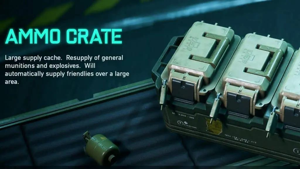 A screenshot of the Ammo Crate for Battlefield 2042.