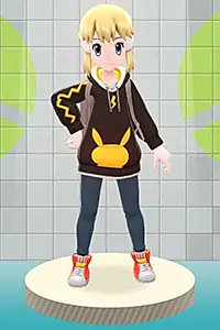 Dawn's Pikachu Hoodie Style in Pokemon Brilliant Diamond