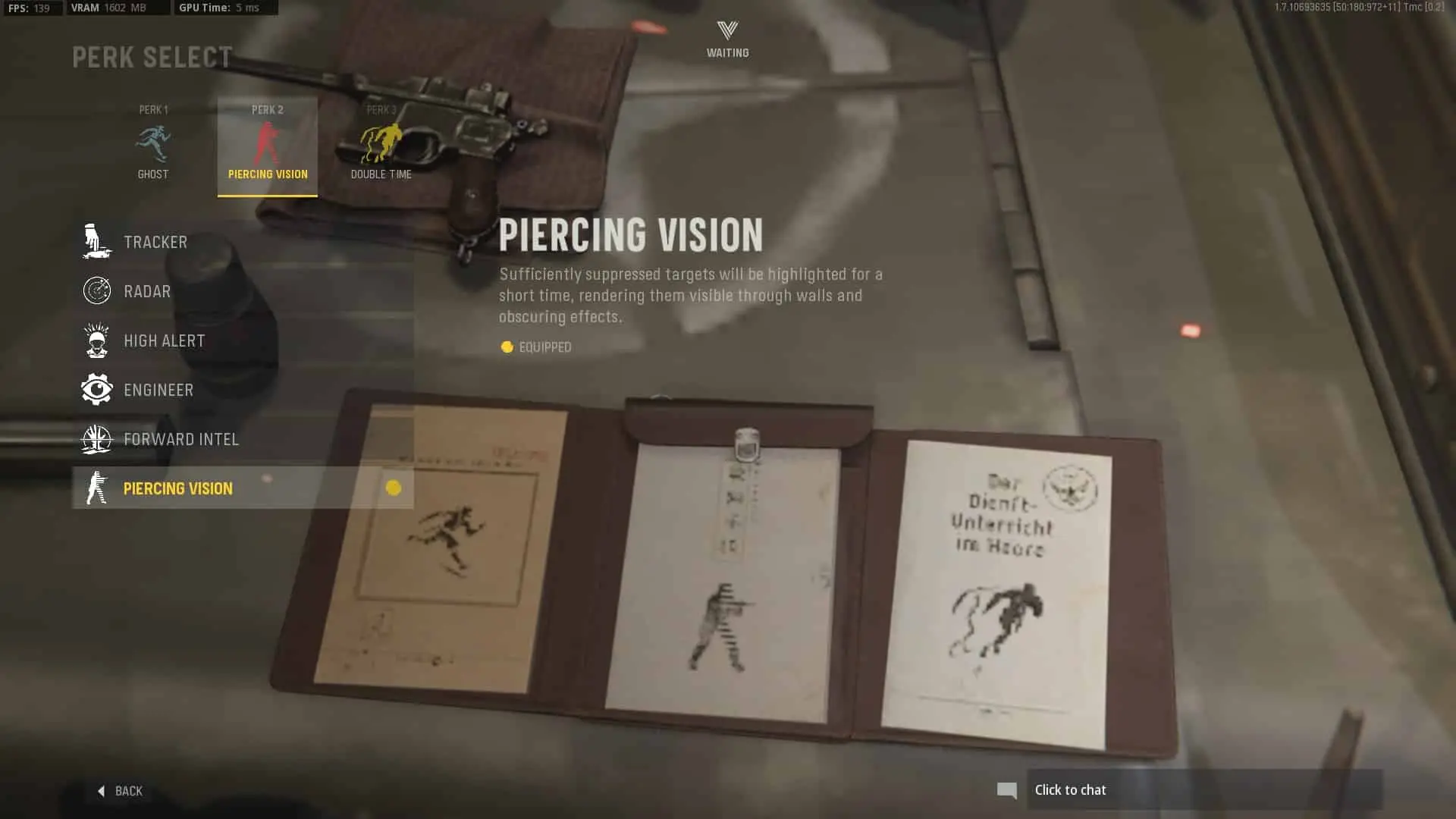 Piercing Vision Vanguard Perk