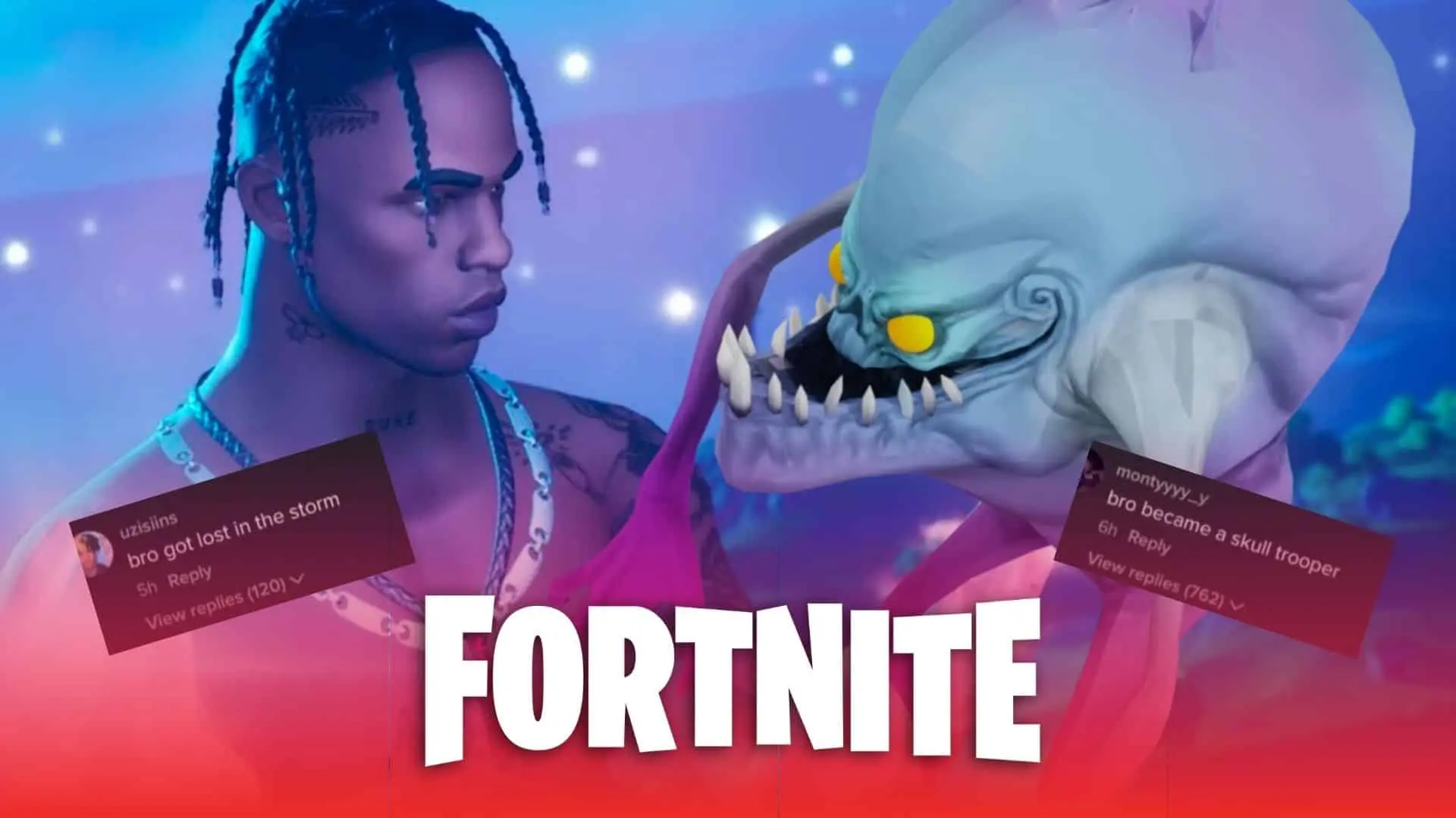 fortnite travis scott with troll