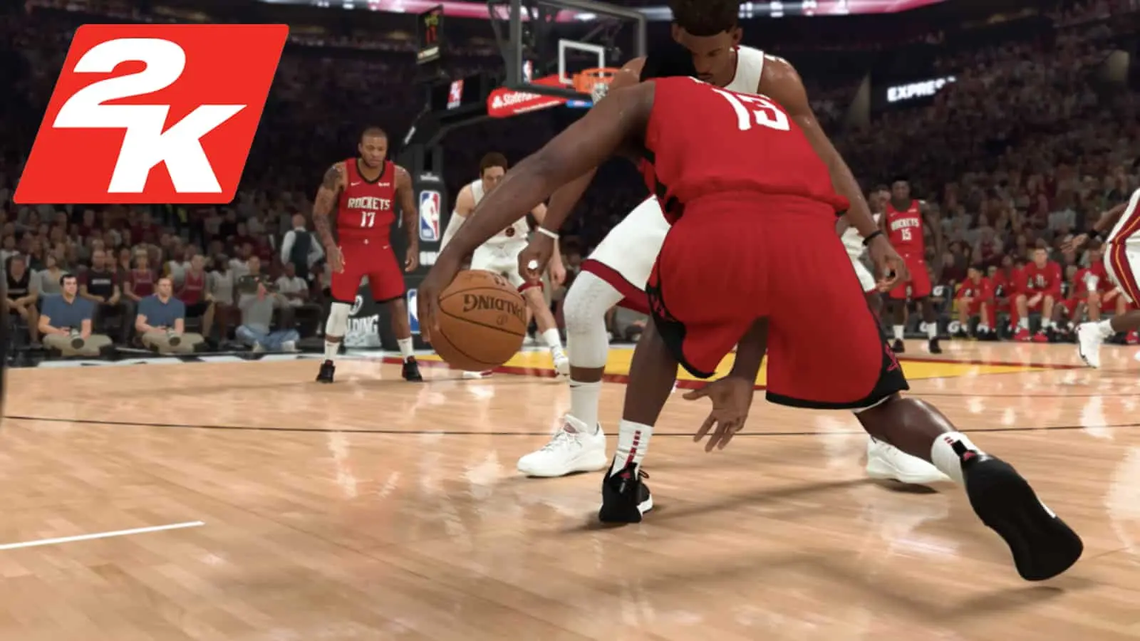 James Harden dribbling in NBA 2K22