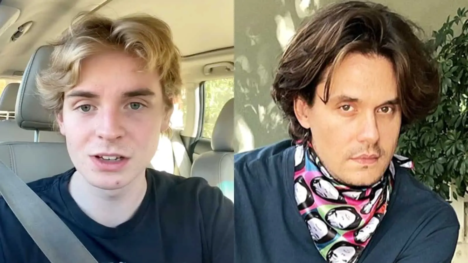 TikTok user johnmayerlover3000 next to John Mayer