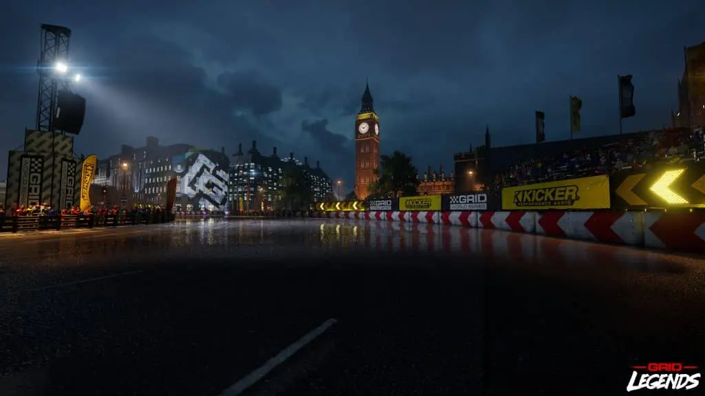 GRID Legends screenshot showing the London track