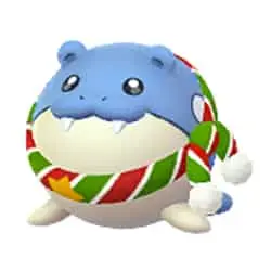 Spheal with a Holiday Hat in Pokemon Go