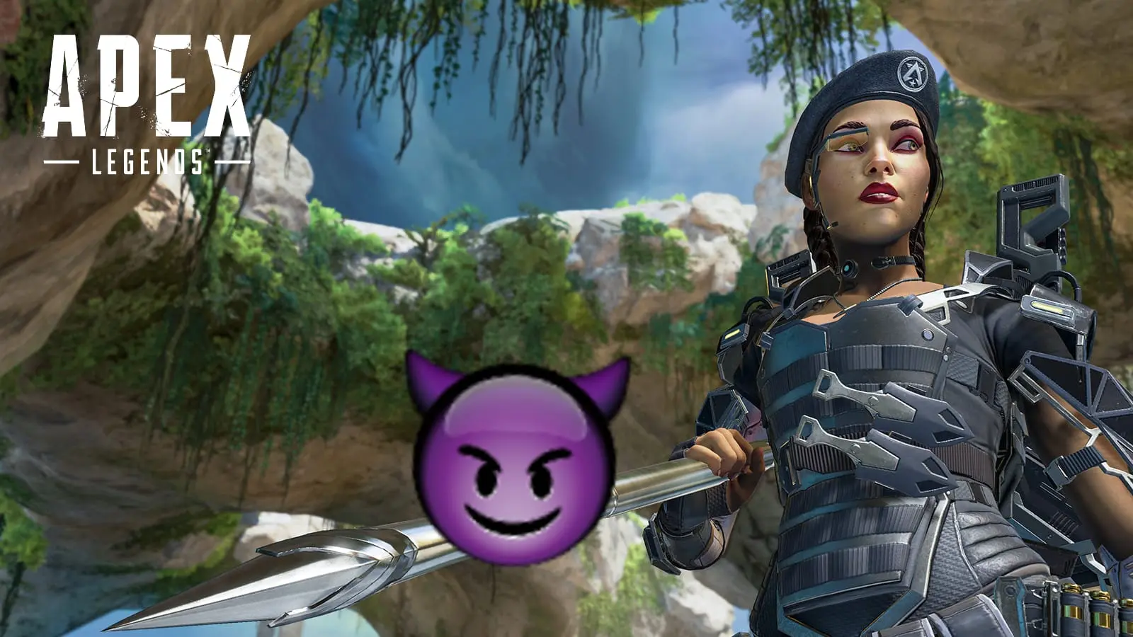 apex legends loba with devil imp emoji