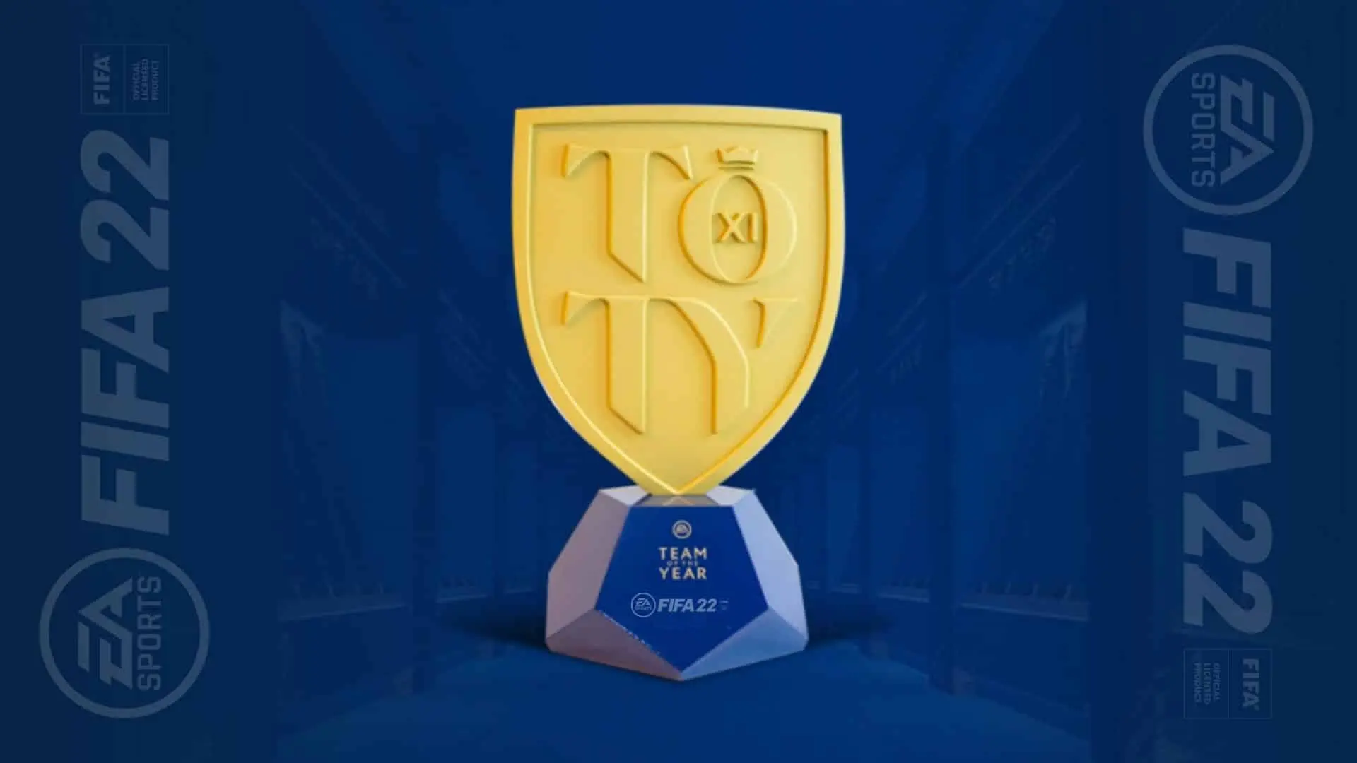 fifa 22 team of the year image with trophy