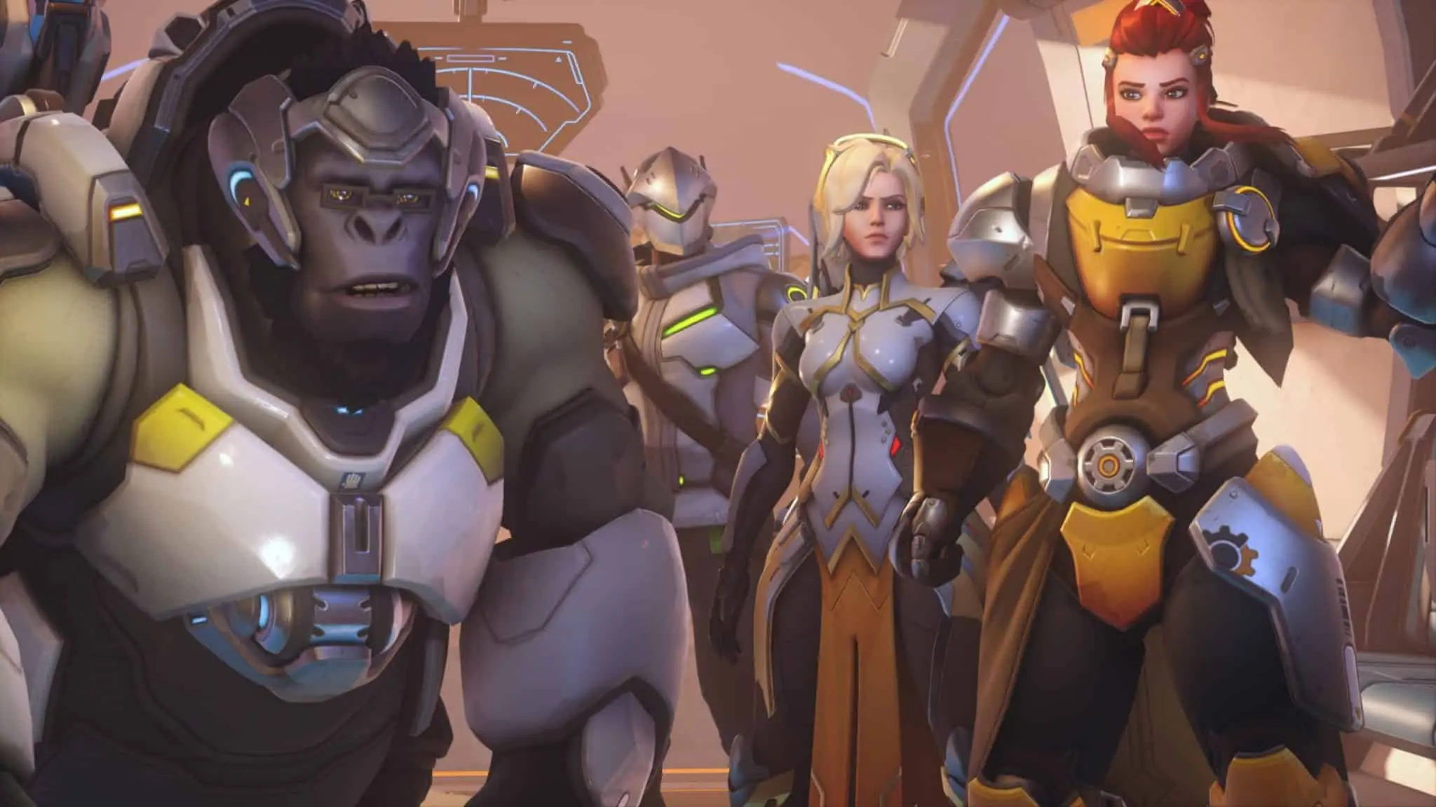 overwatch 2 winston brigitte mercy and genji