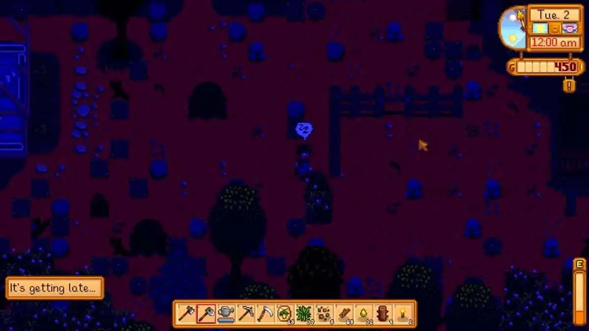 Stardew Valley at night