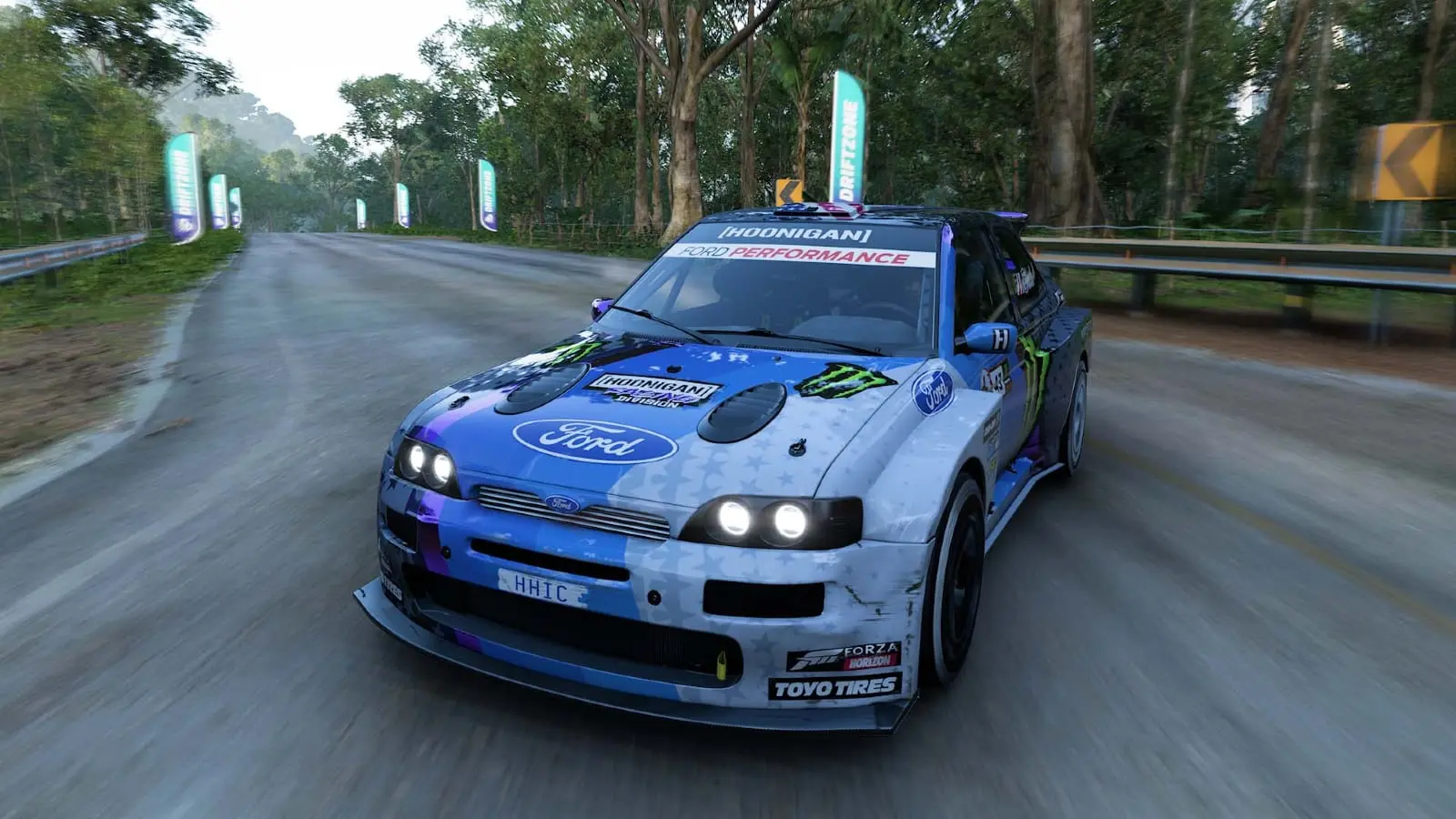 This Hoonigan vehicles is in perfect drift form in Forza Horizon 5