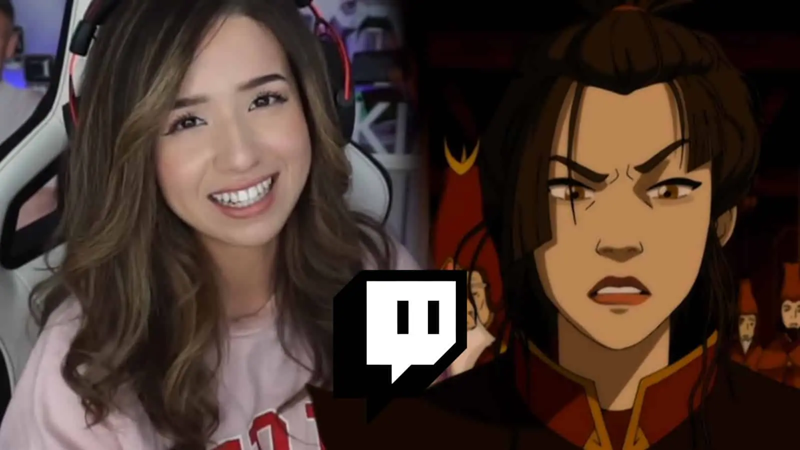 Pokimane next to Azula from Avatar The Last Airbender