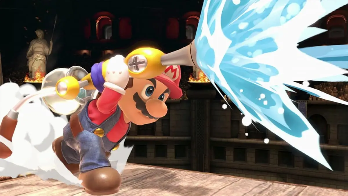 mario smash bros fluud move