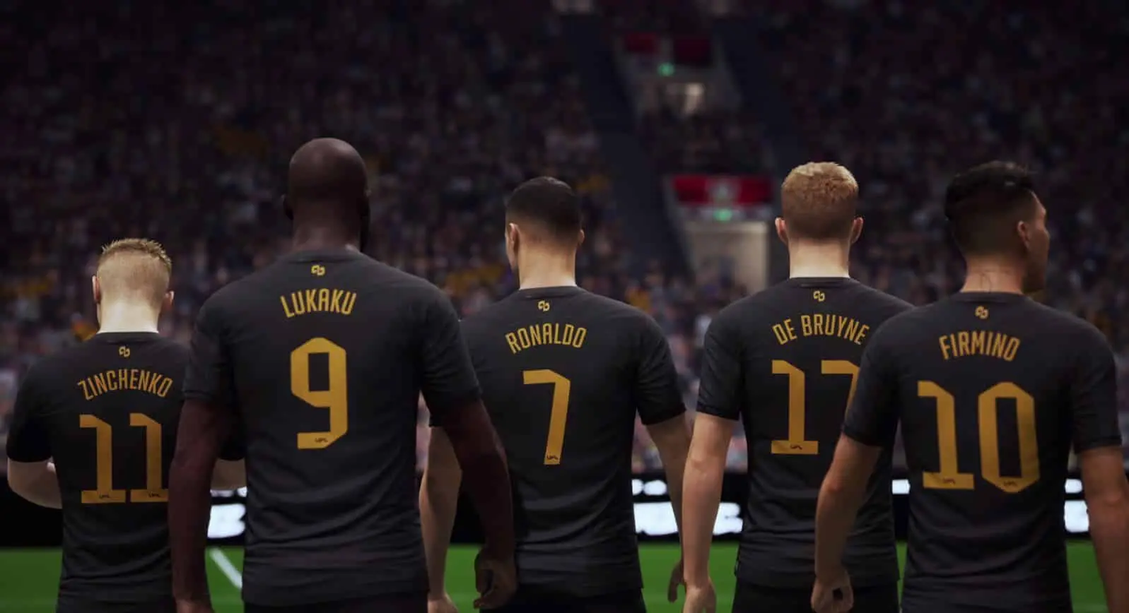 Ronaldo, Zinchenko, Lukaku, De Bruyne, and Firmino in UFL