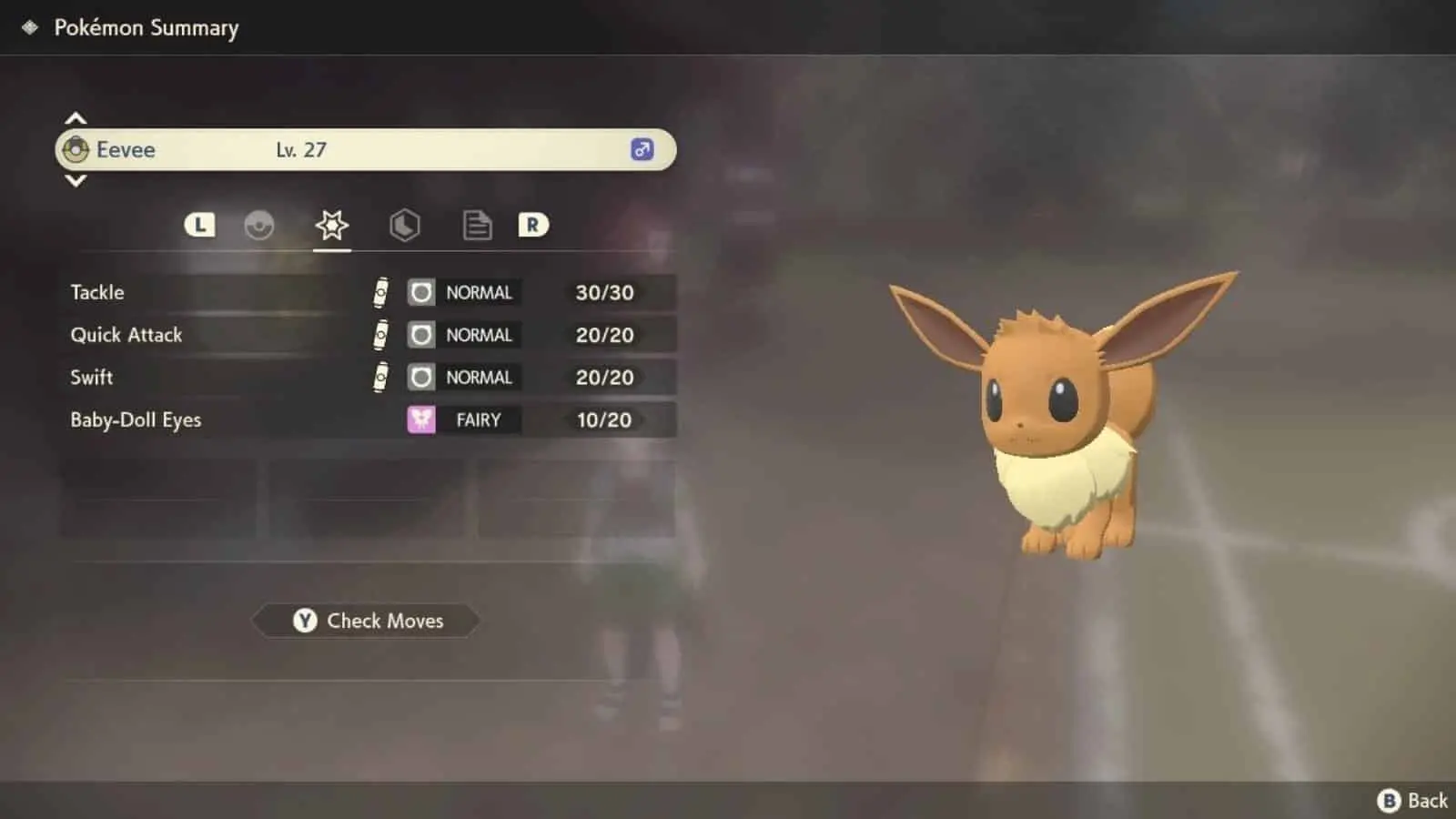 list of eevee moves in pokemon legends arceus