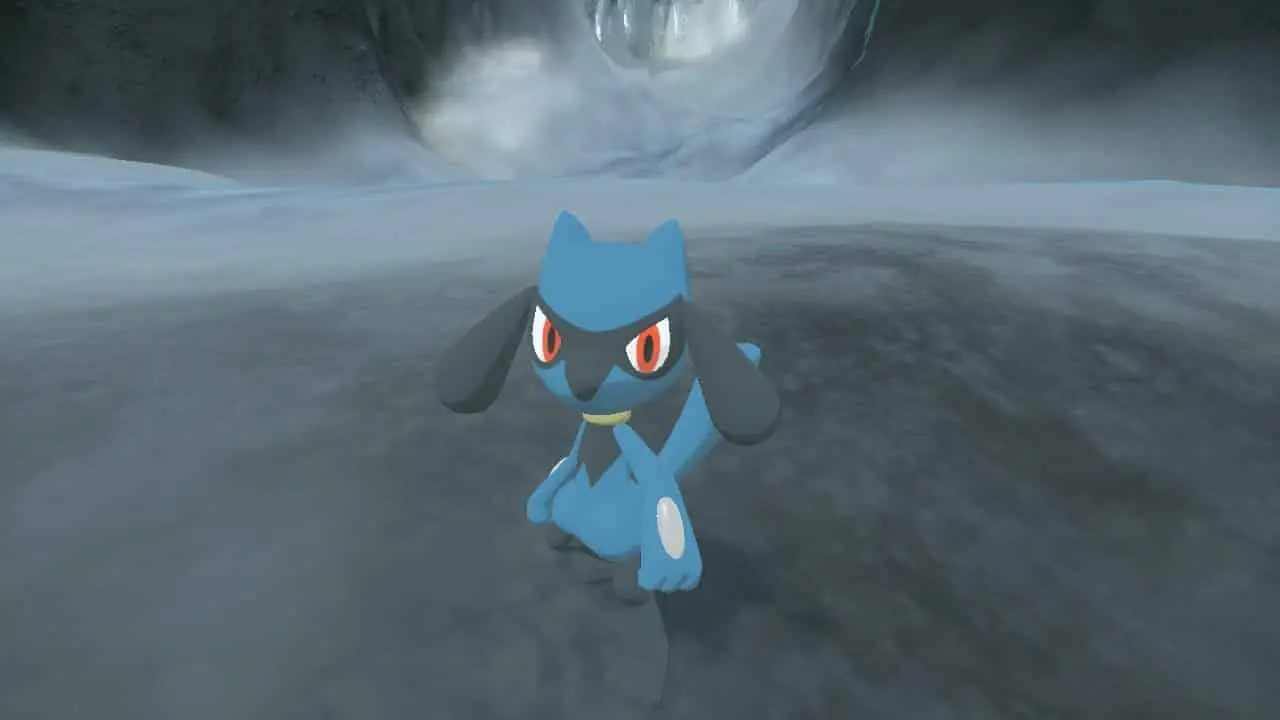 Pokemon Legends Arceus Riolu first person screenshot