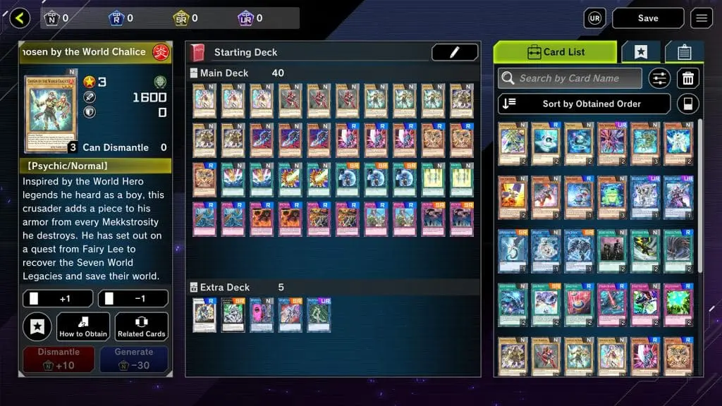 Yu Gi Oh Master Duel deck editor