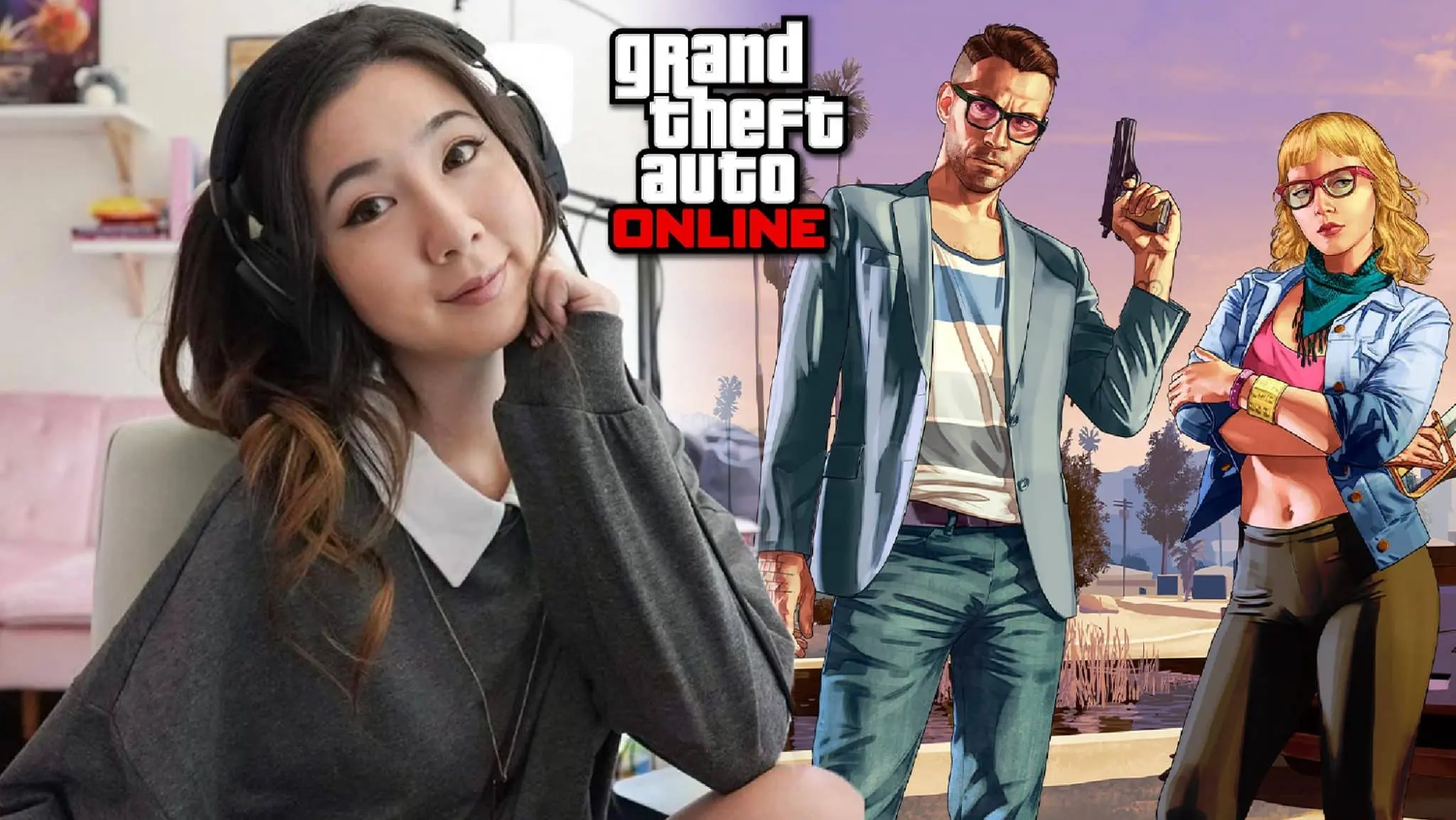 Fuslie playing GTA online